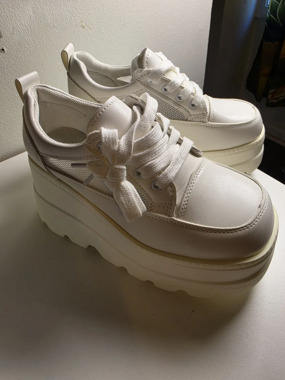 SHEIN White Platform Sneakers